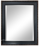 Pierre Vintage Black Ornate Gold Framed Wall Mirror - West Frames